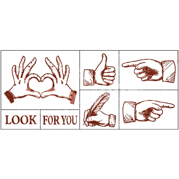 MICIA Scribble Stamp Set - Classical Gentleman&#39;s Hand