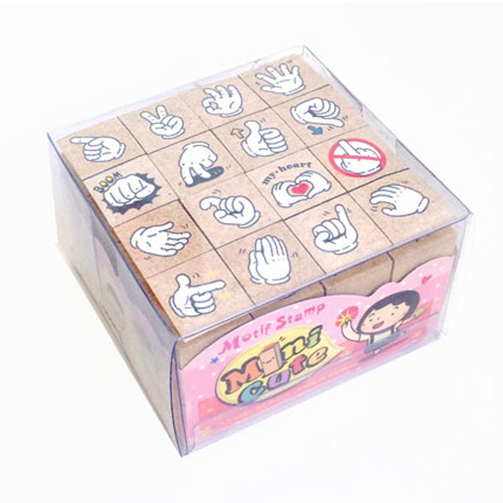 Micia Mini Cute Stamp Set - Hand Sign
