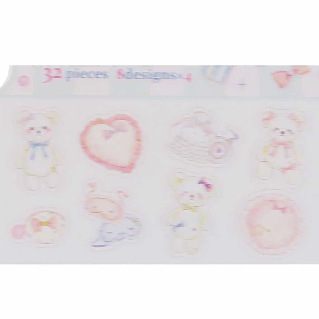 Clothes Pin Flake Seal Sticker Happy Bear