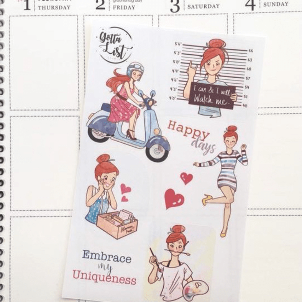 GottaList Sticker Planner Happy Days