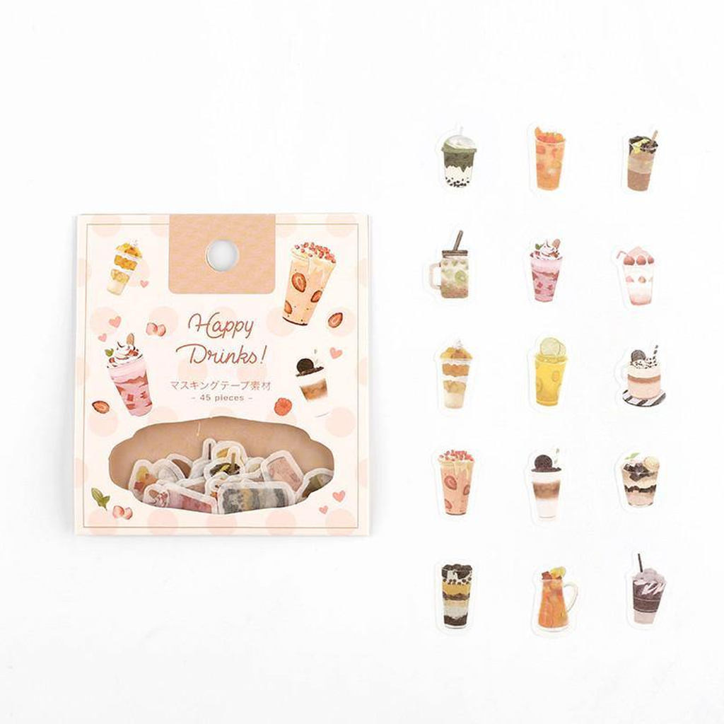 BGM Flake Sticker Happy Drinks