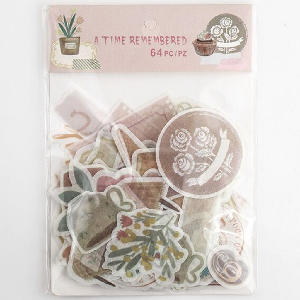 Simno A Time Remembered Flake Sticker Happy Life