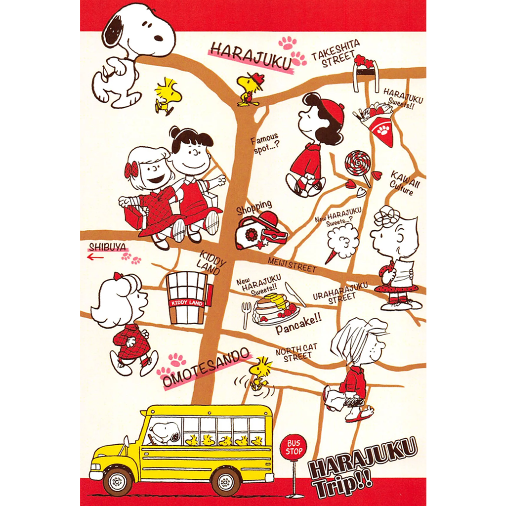 Peanuts Snoopy Town Harajuku Postcard - Harajuku Trip