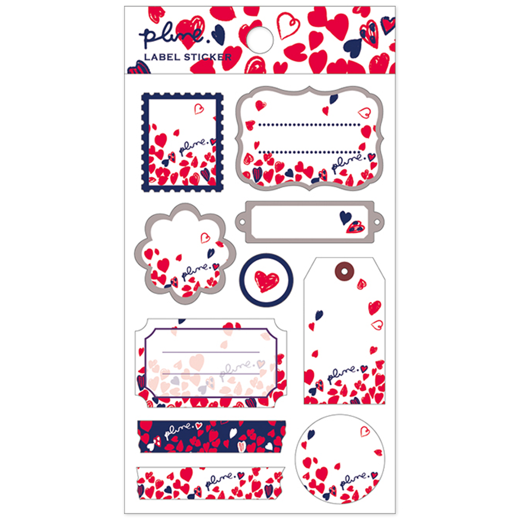 Maruai Plune Label Sticker - Hand Painted Heart