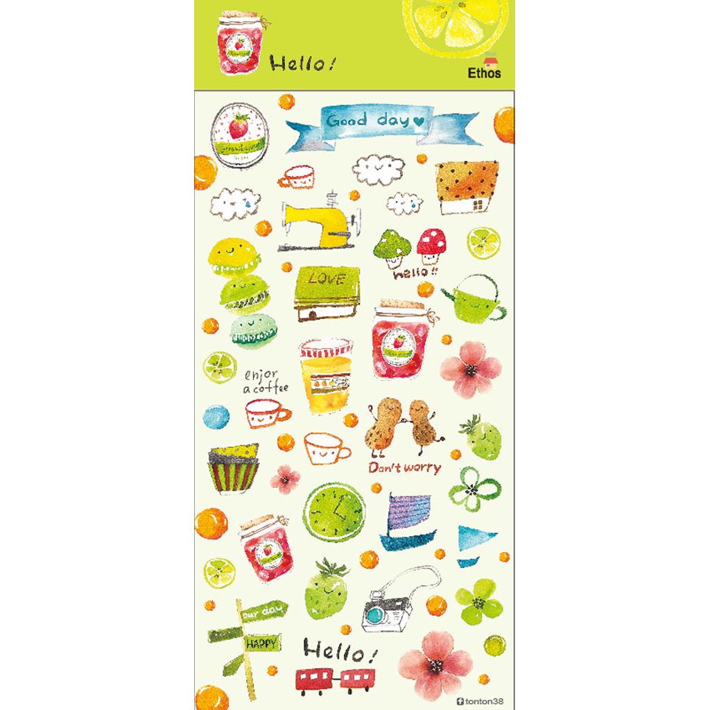 Ethos Illustration Transparent Sticker - Hello Green