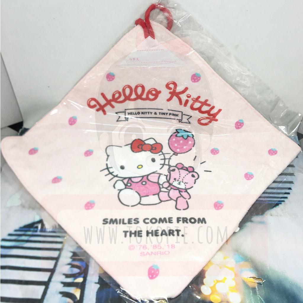 Sanrio Hand Towel With Loop Hello Kitty And Tiny Pink