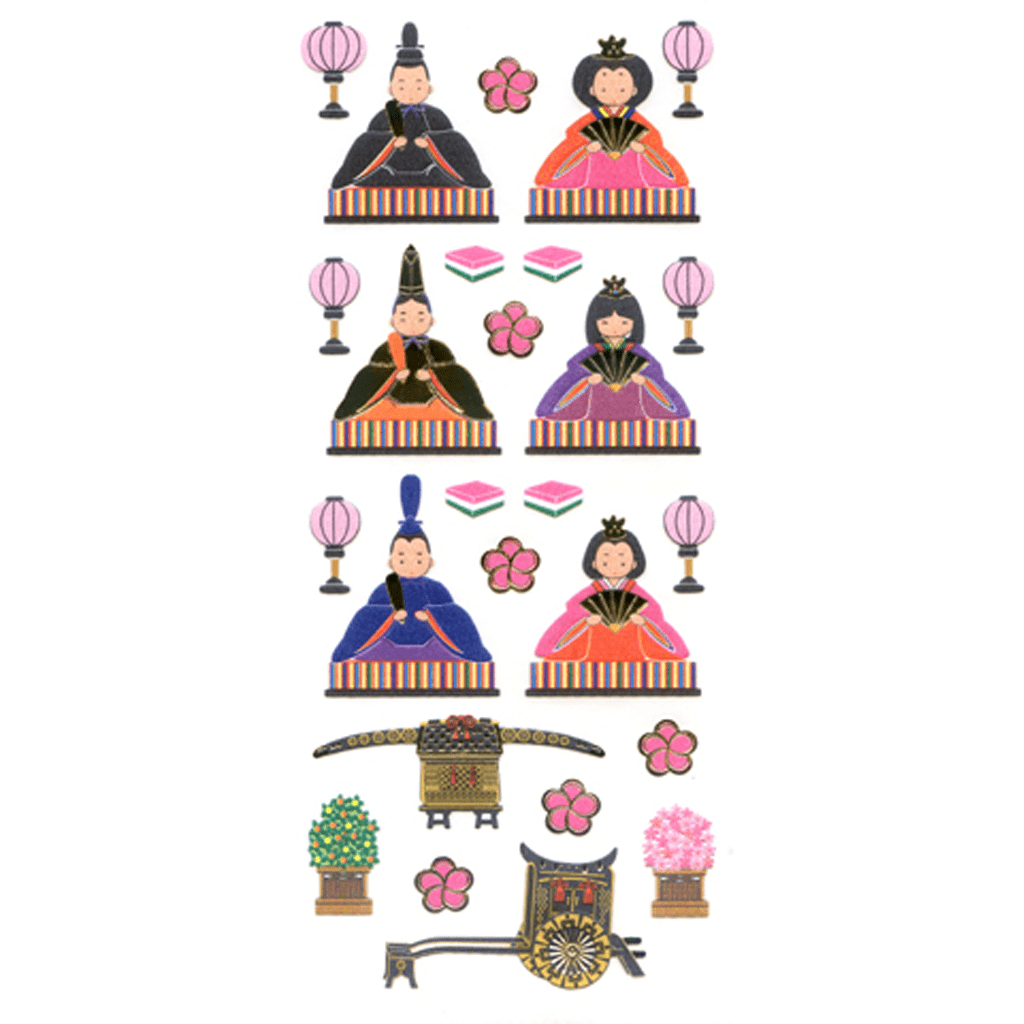 Okuyama Japanese Style Sticker - Hina Doll