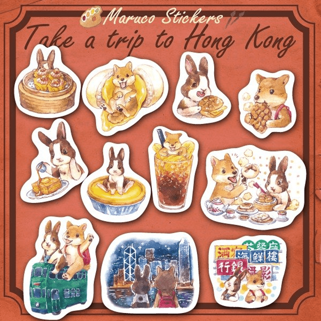 Maruco Art Sticker Take A Trip To Hongkong