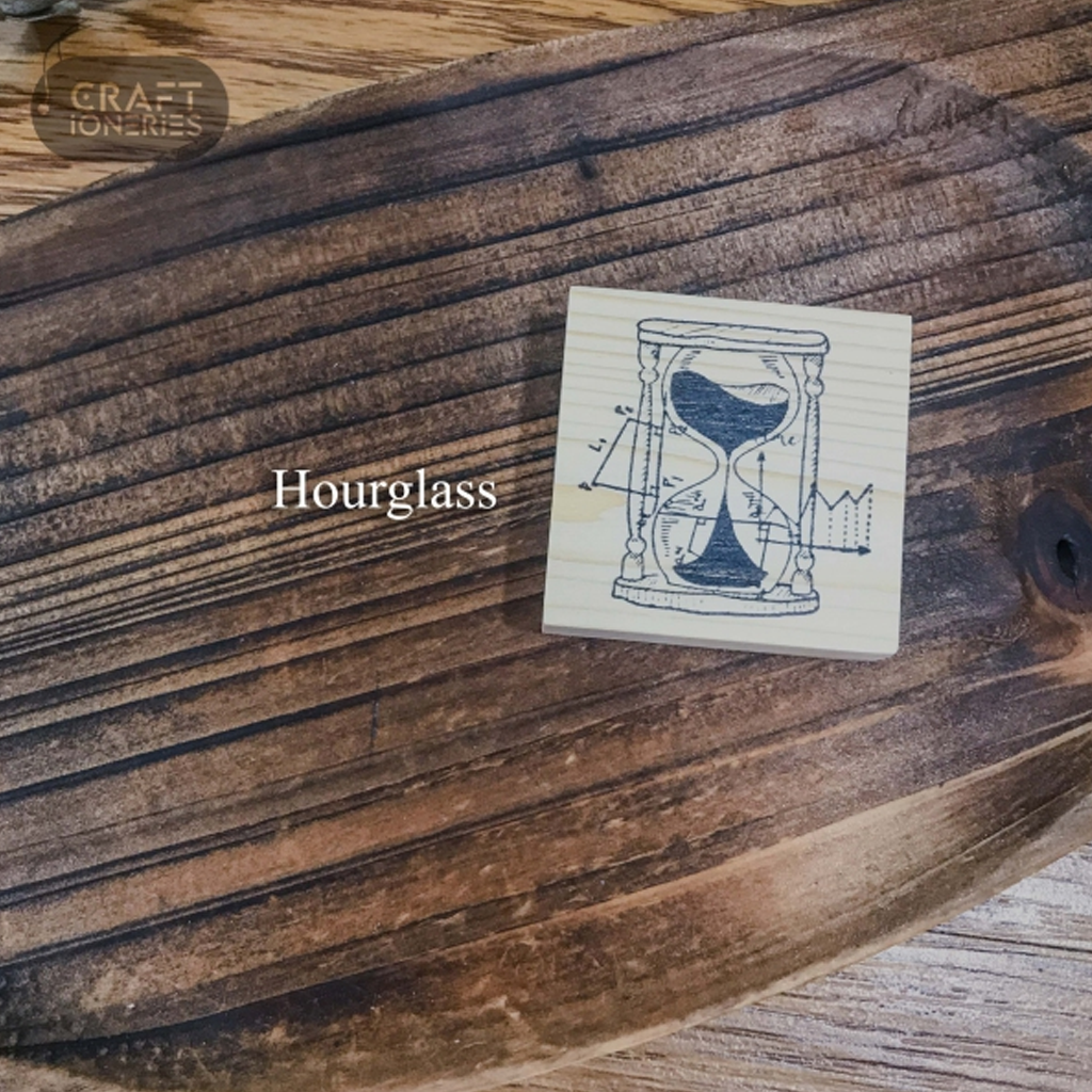 Craftioneries Rubber Stamp - Time Pieces Hourglass