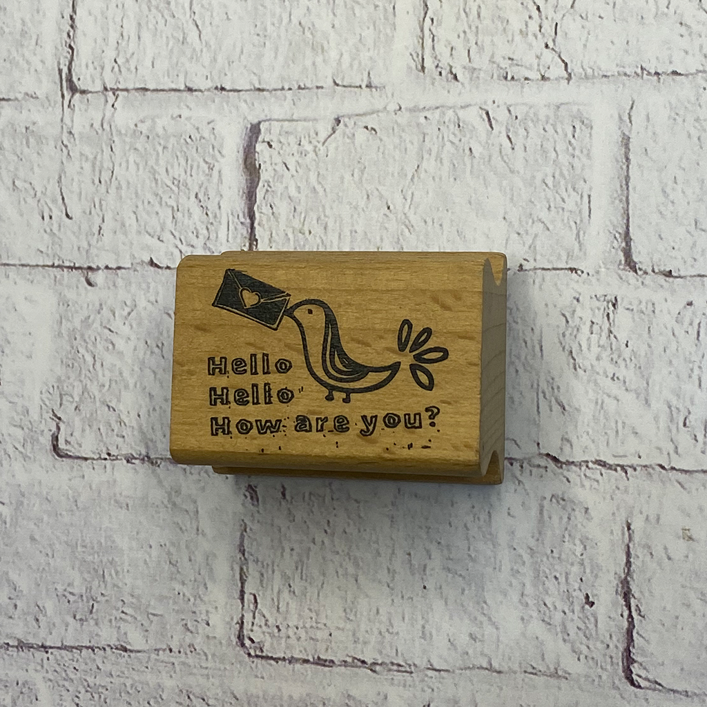 Hello Hello How Are You Rubber Stamp