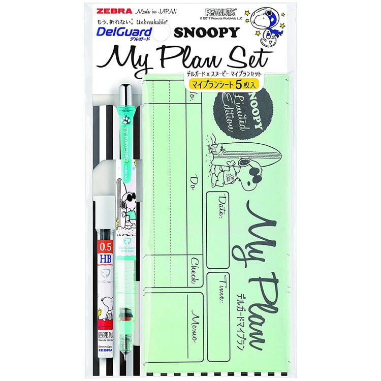 Pencil Delguard Snoopy Set Blue