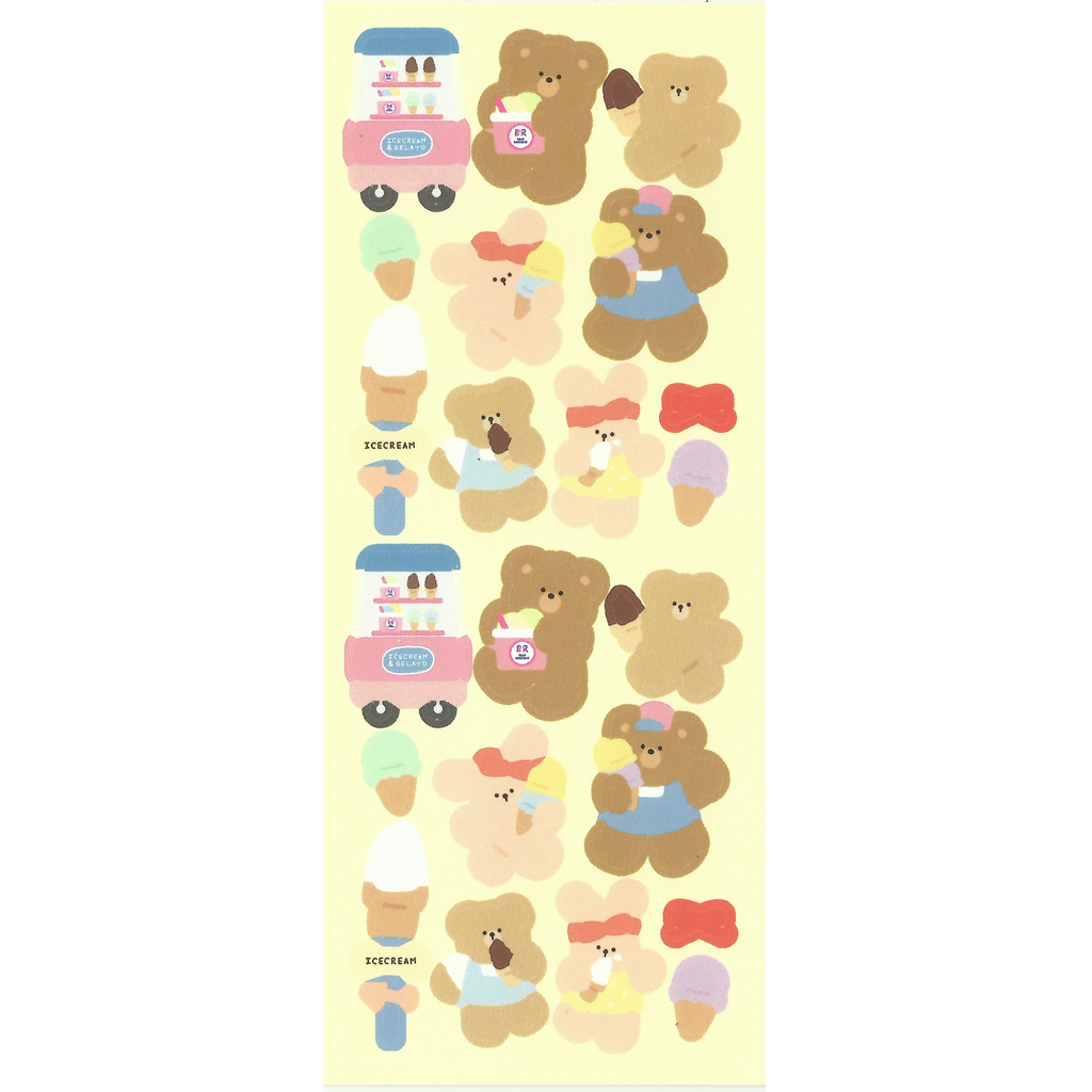 Bear Tree - Ice Cream Shop Sticker
