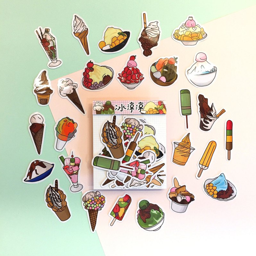 Flake Sticker Happiness Grass - Ice Cream Flavours