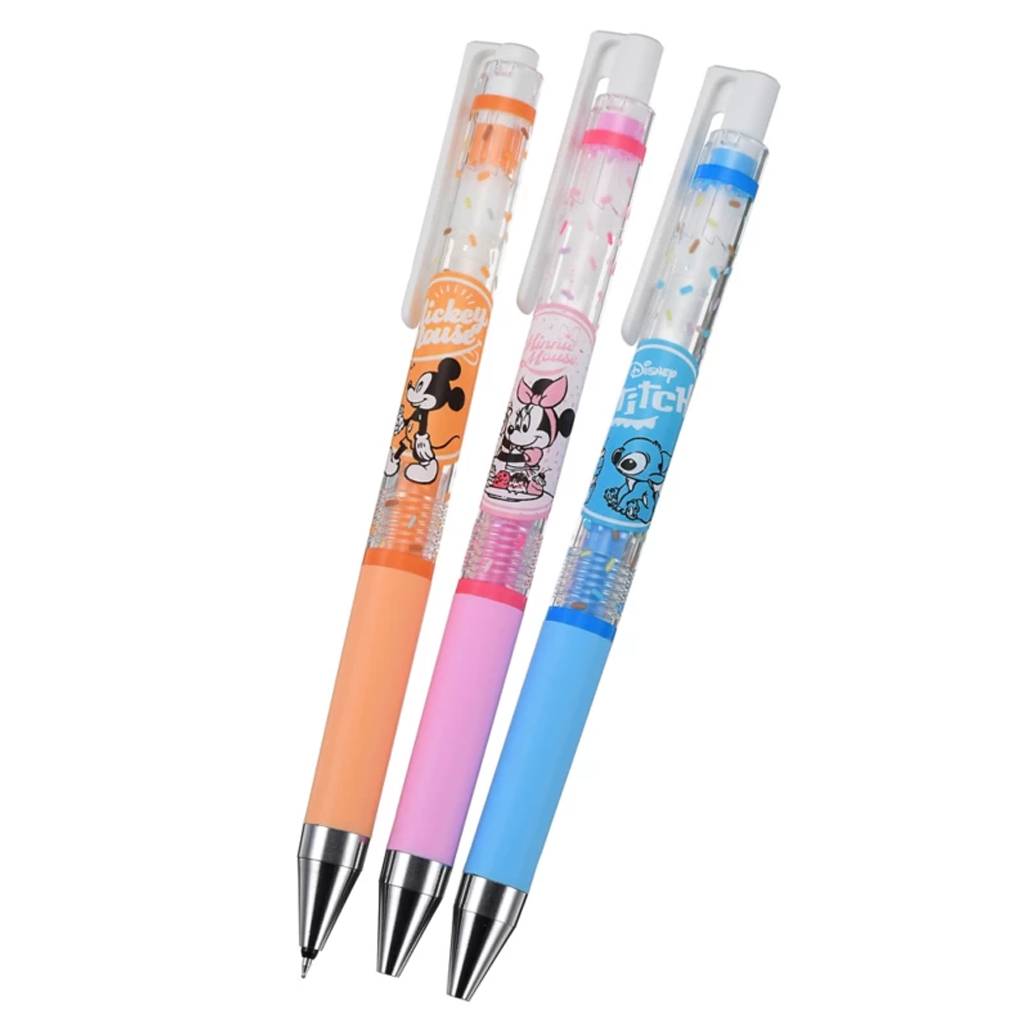 Disney Mickey, Minnie, Stitch Juice Up 0.4 Gel Ink Ballpoint Pen Pastel Color Ice Cream Parlor