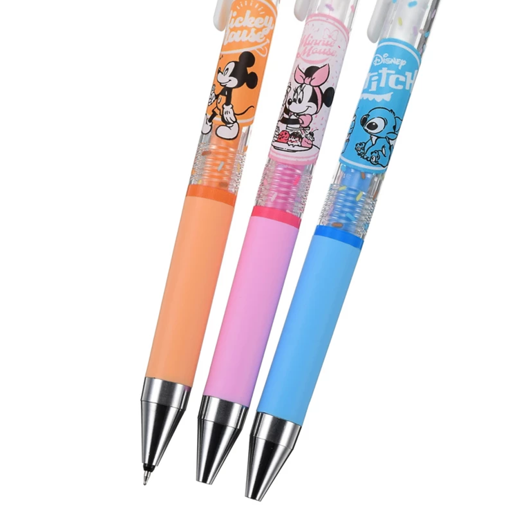 Disney Mickey, Minnie, Stitch Juice Up 0.4 Gel Ink Ballpoint Pen Pastel Color Ice Cream Parlor