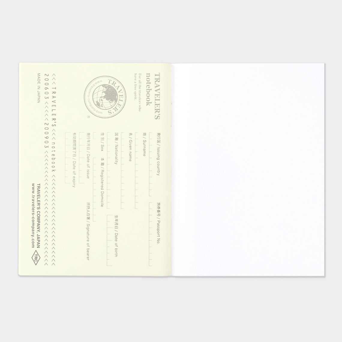 Traveler&#39;s Notebook Local Things In Korea Passport Size Refill