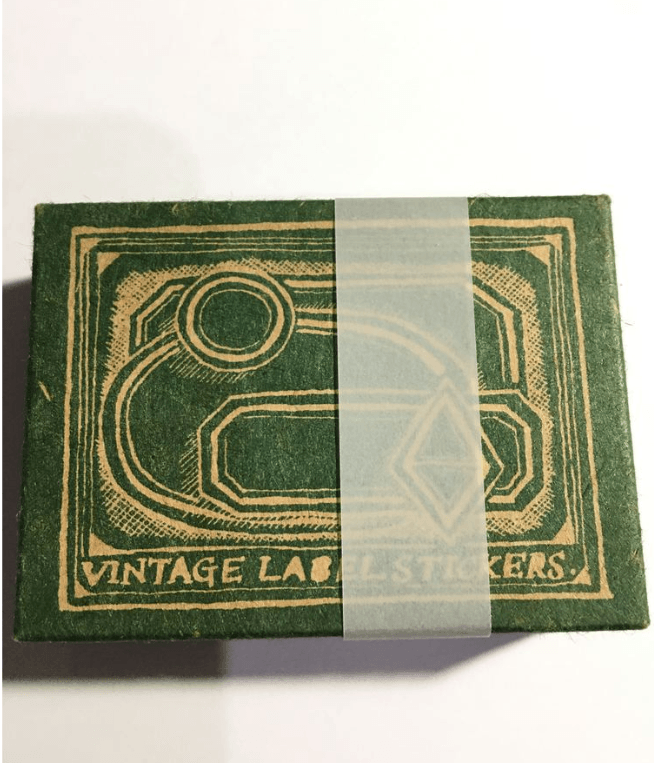 Lin Chia Ning Vintage Label Sticker Box Green