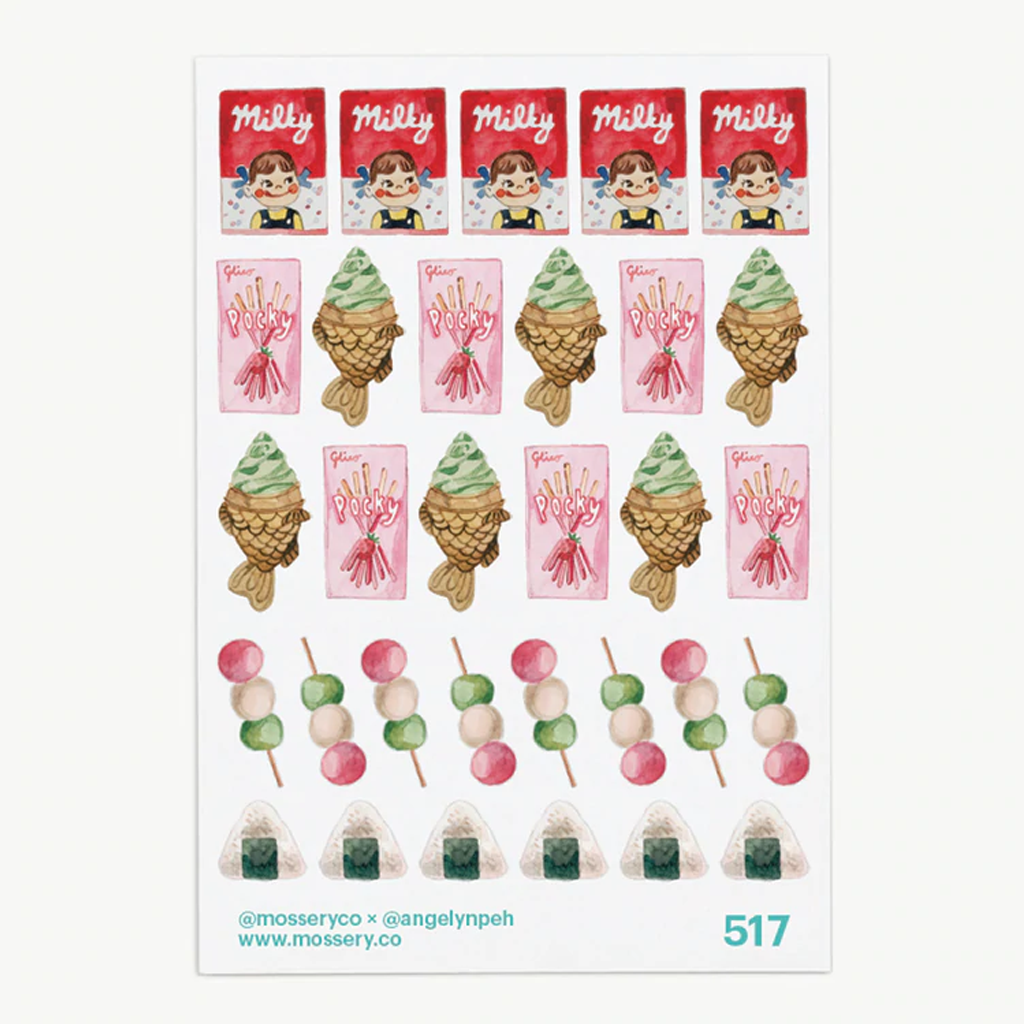 Mossery Artist Series Stickers Japanese Snacks