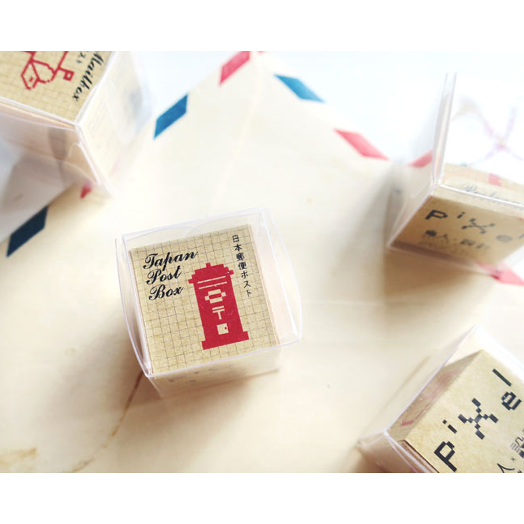 Pixel Rubber Stamp - Japan Post Box