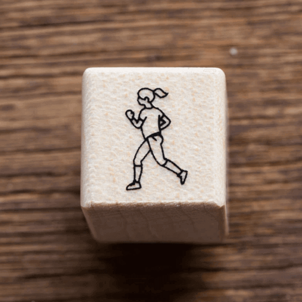 Plain Rubber Stamp - Jogging