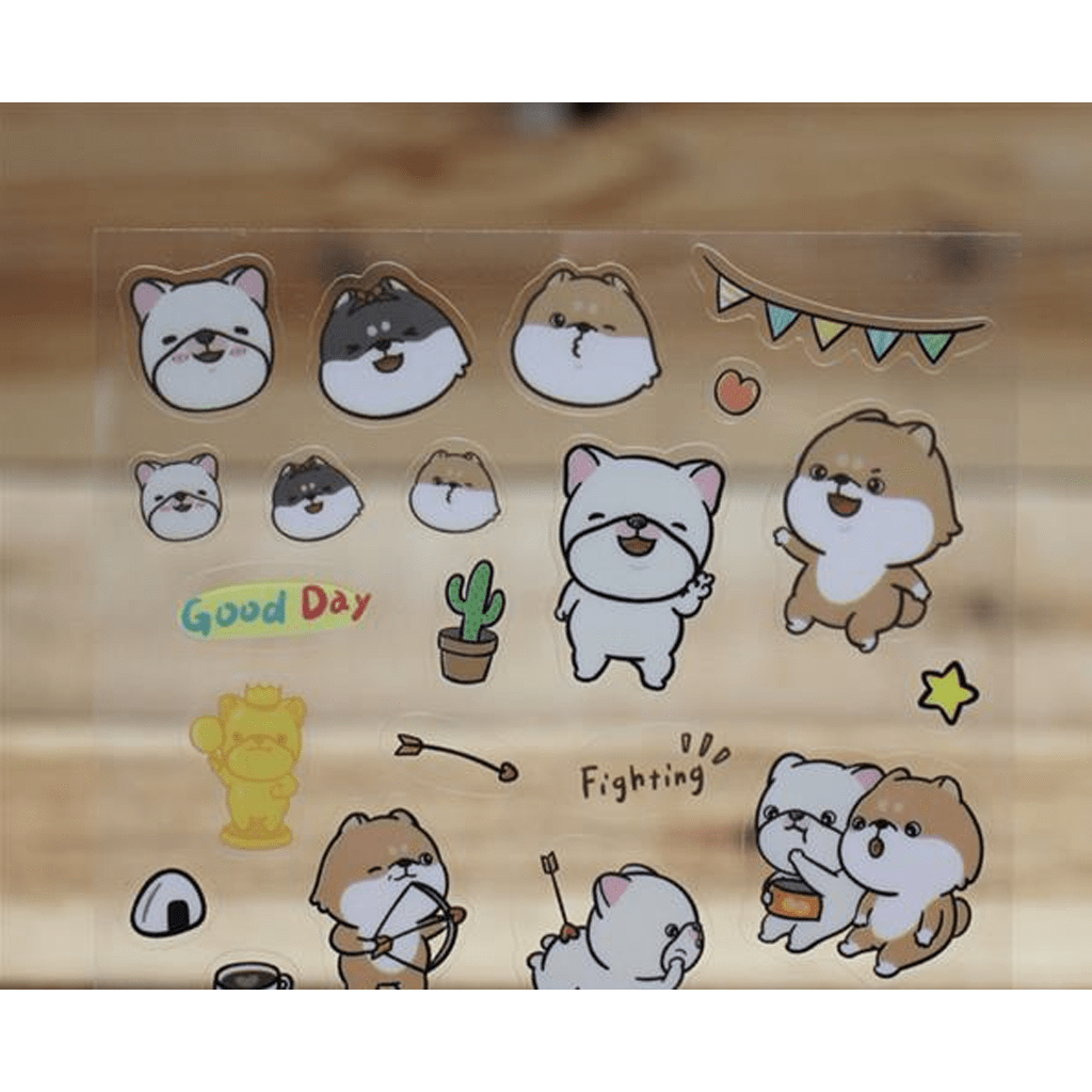 Ethos John &amp; Shiba Transparent Sticker