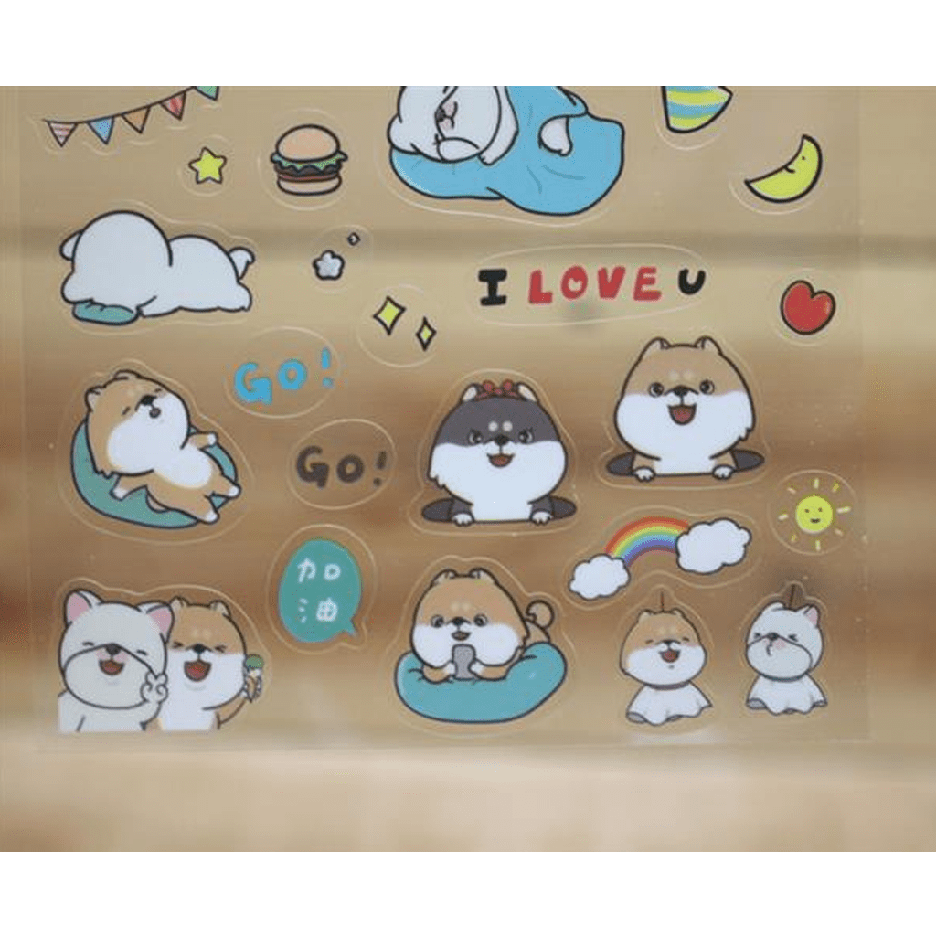Ethos John &amp; Shiba Transparent Sticker