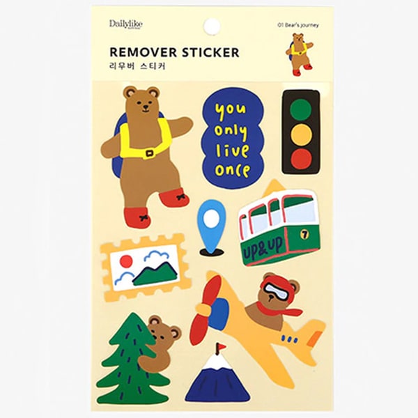 Dailylike Remover Sticker - Bear&#39;s Journey