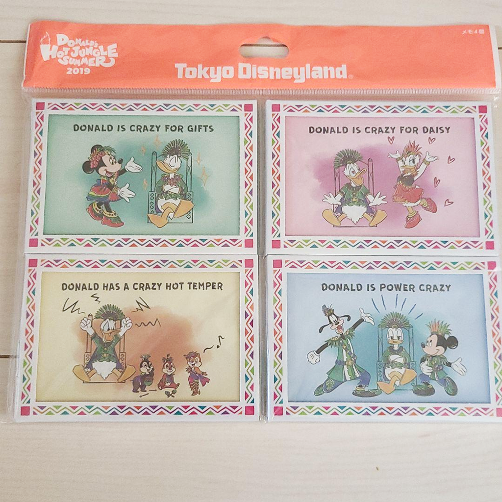 Tokyo Disneyland Donald&#39;s Hot Jungle Summer 2019 Memo Set