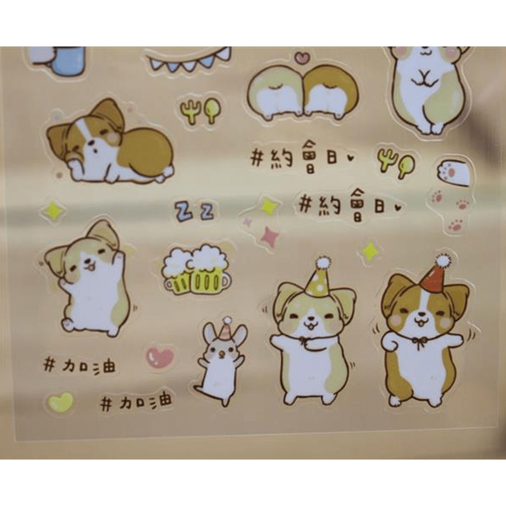 Ethos Corgi KAKA Transparent Sticker