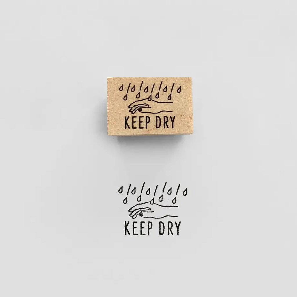 Knoopworks Rubber Stamp - Keep Dry