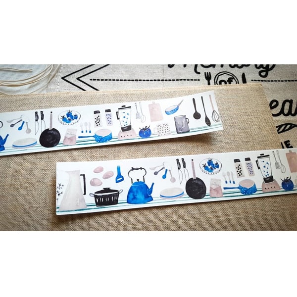 Hoppy Mini Box Tape - Blue Kitchen