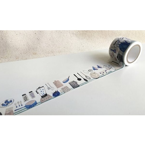 Hoppy Mini Box Tape - Blue Kitchen