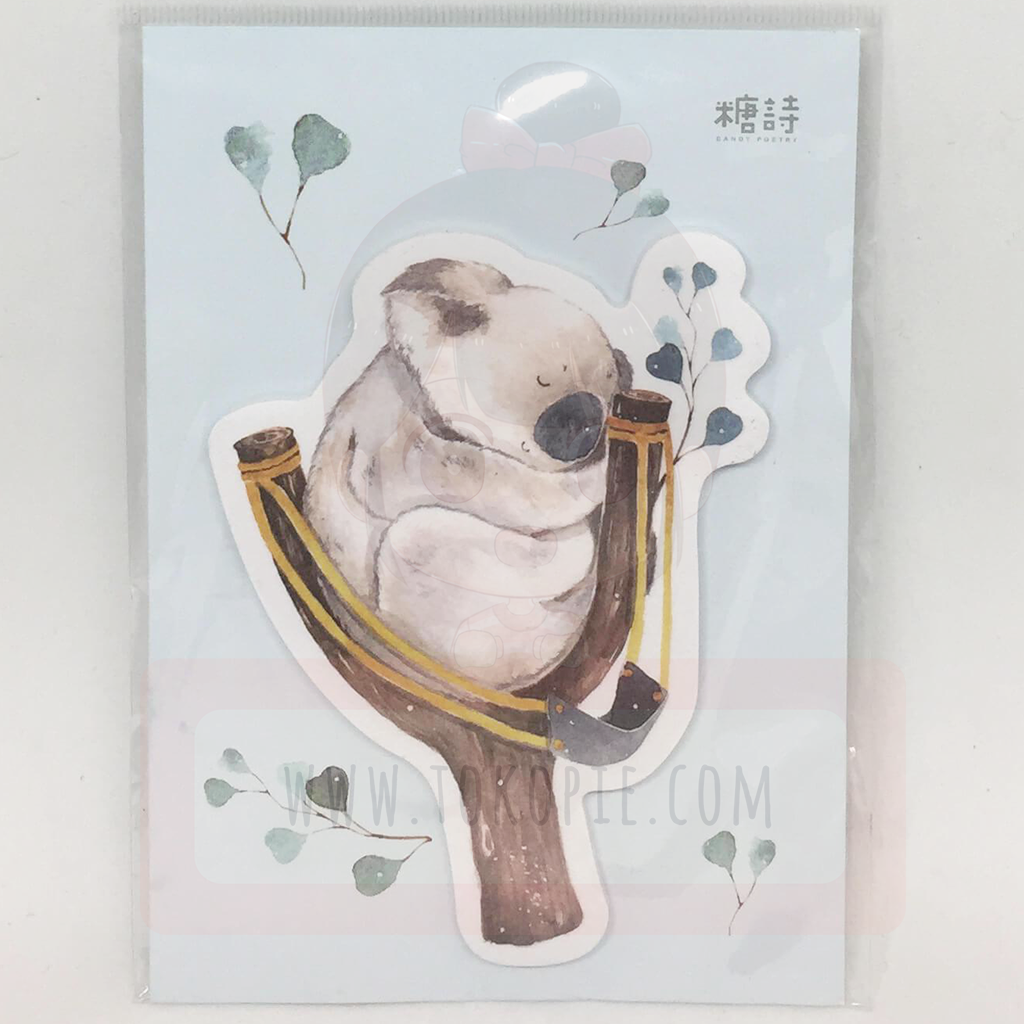 Candy Poetry Sticky Note Cute Koala And Slingshot