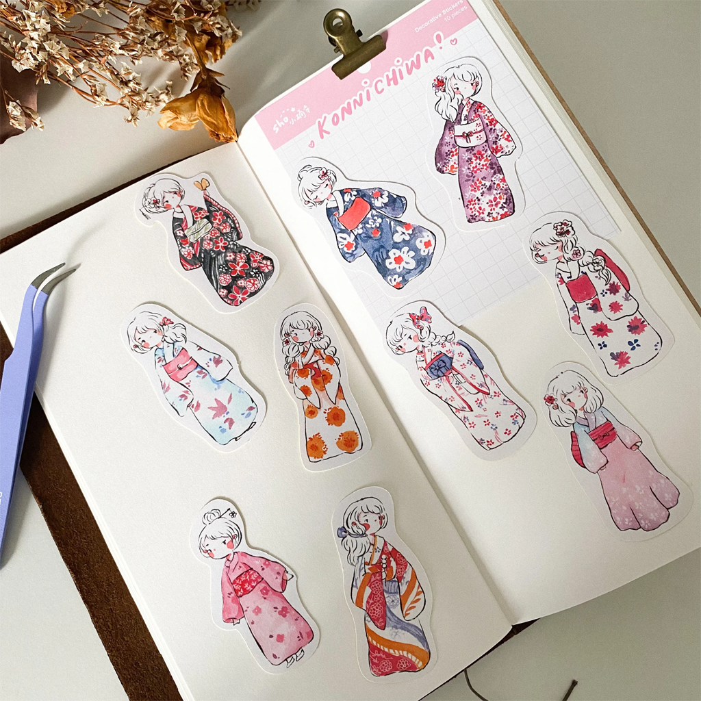 Qiara Sticker Pack Konnichiwa