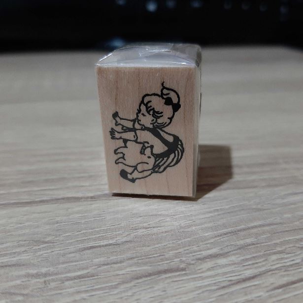 Krimgen Rubber Stamp Girl With Dog