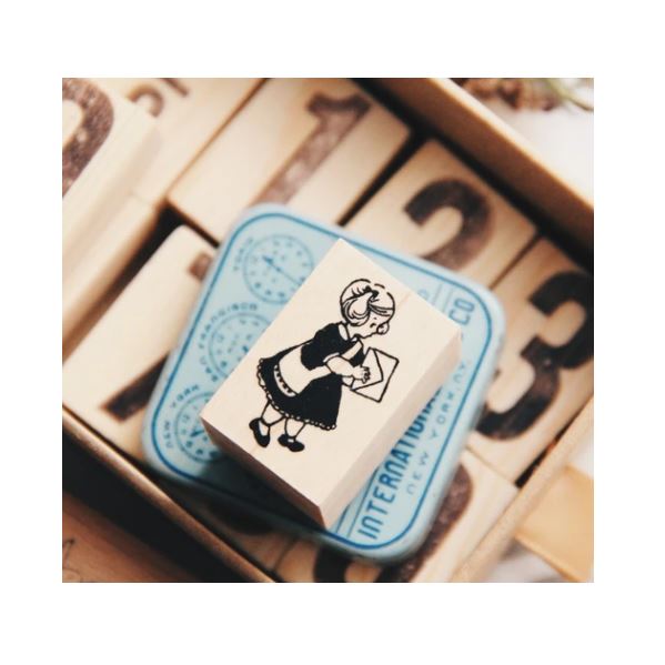Krimgen Rubber Stamp Girl With Letter