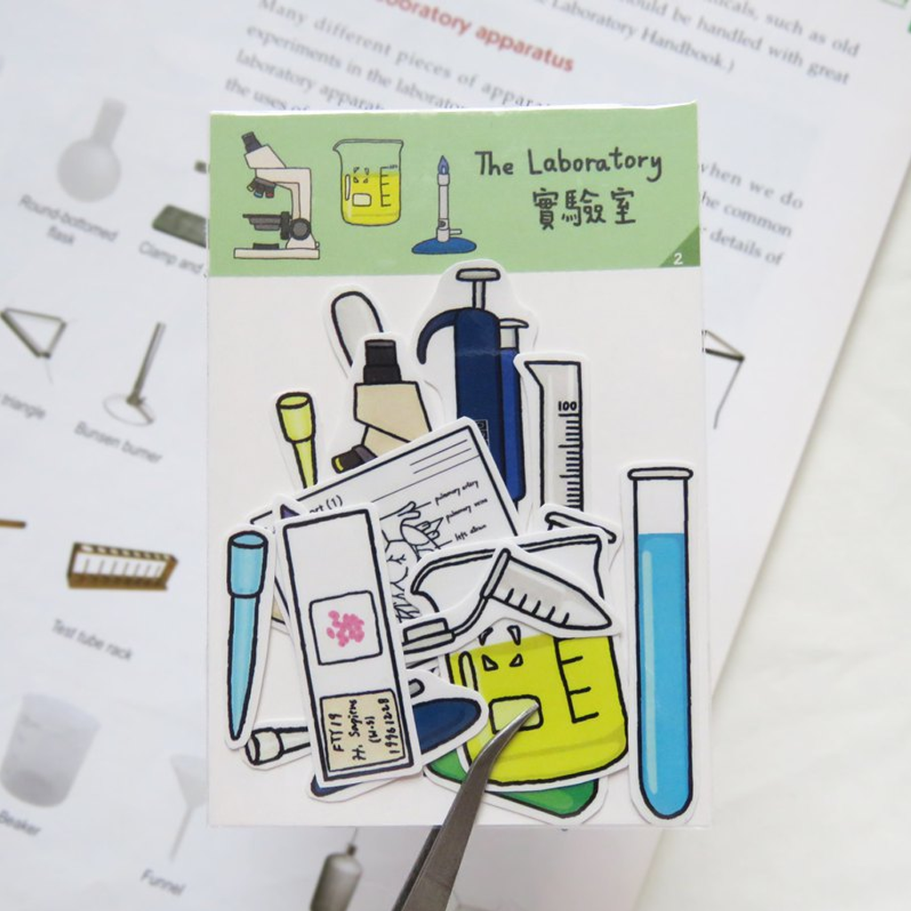Lorak&#39;s Handmade Chemical Laboratory Pattern Sticker Set