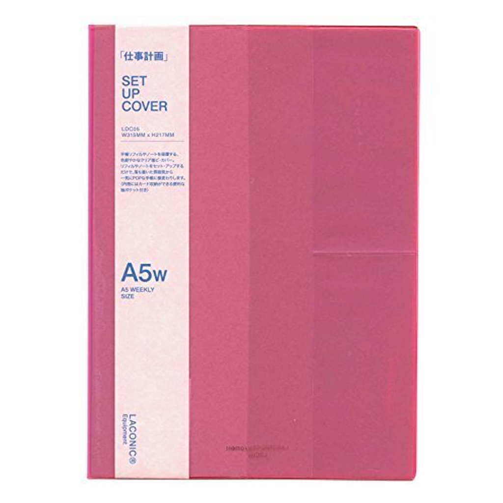 Laconic Notebook Set Up Cover A5 Weekly Size Vinyl Pink