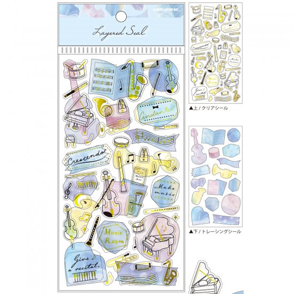 Kamio Japan Layered Sticker Music