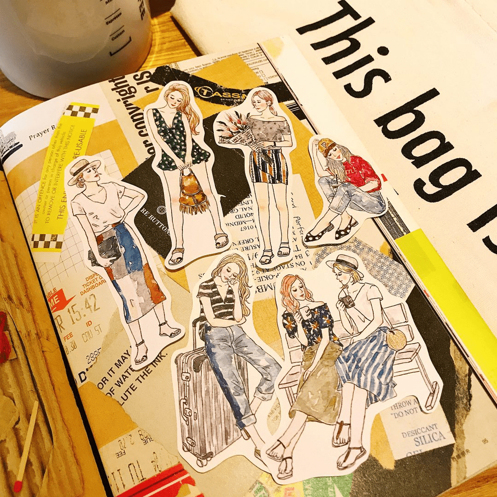 Pion Flake Sticker Lazy Holiday