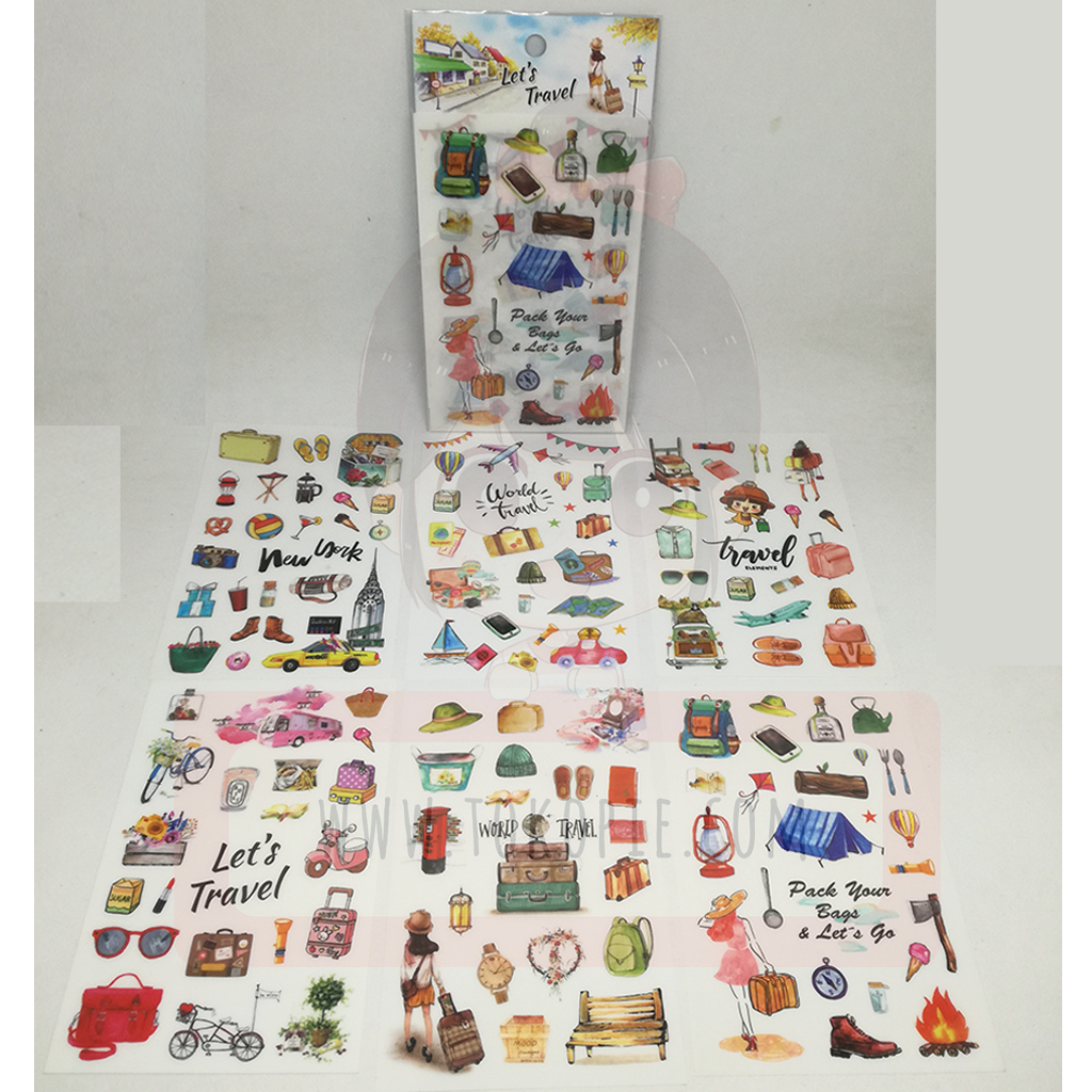 Let&#39;s Travel Decorative Sticker