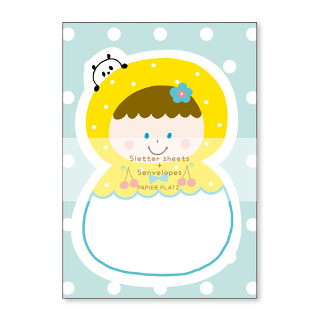 Mizutama Die Cut Writing Papers & Envelope Matryoshka