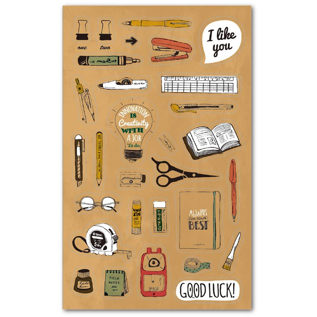 Handmade Paper Tape Decorative Stickers Light Bulb