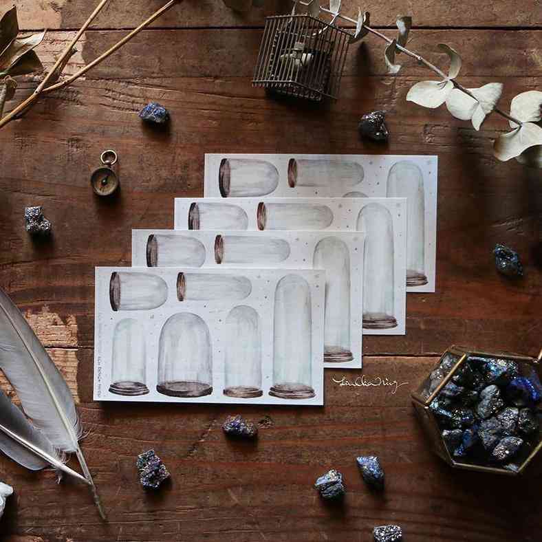 Lin Chia Ning Specimen Glass Jar Paper Sticker Set