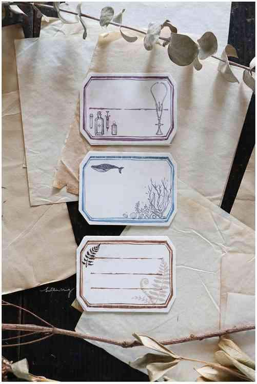 Lin Chia Ning Vintage Whale Note Paper Set 30 Pcs