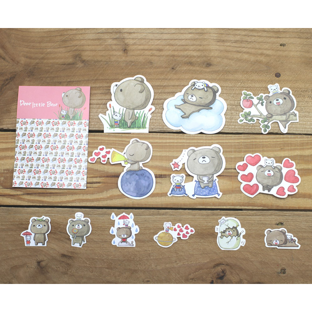 Ethos Flake Sticker Dear Little Bear Pink