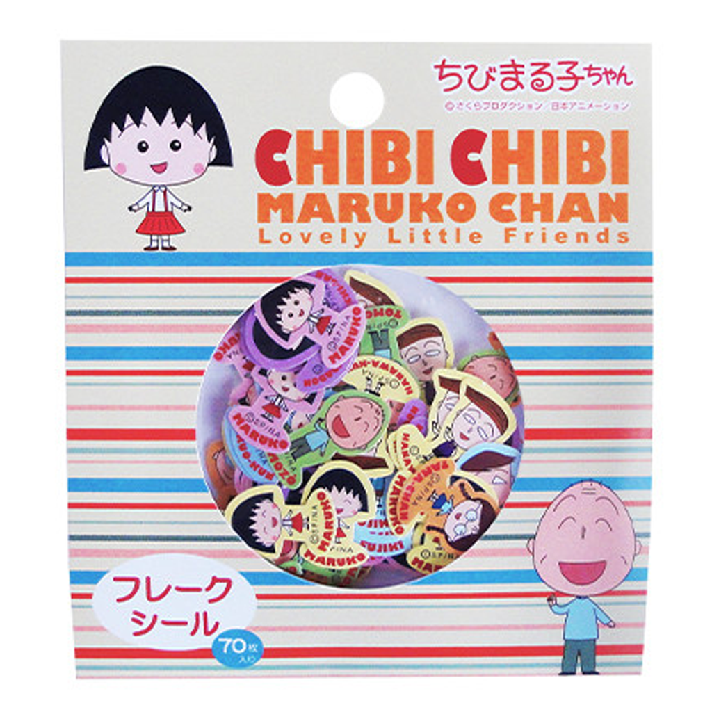 Chibi Maruko-Chan Lovely Little Friends Flake Sticker