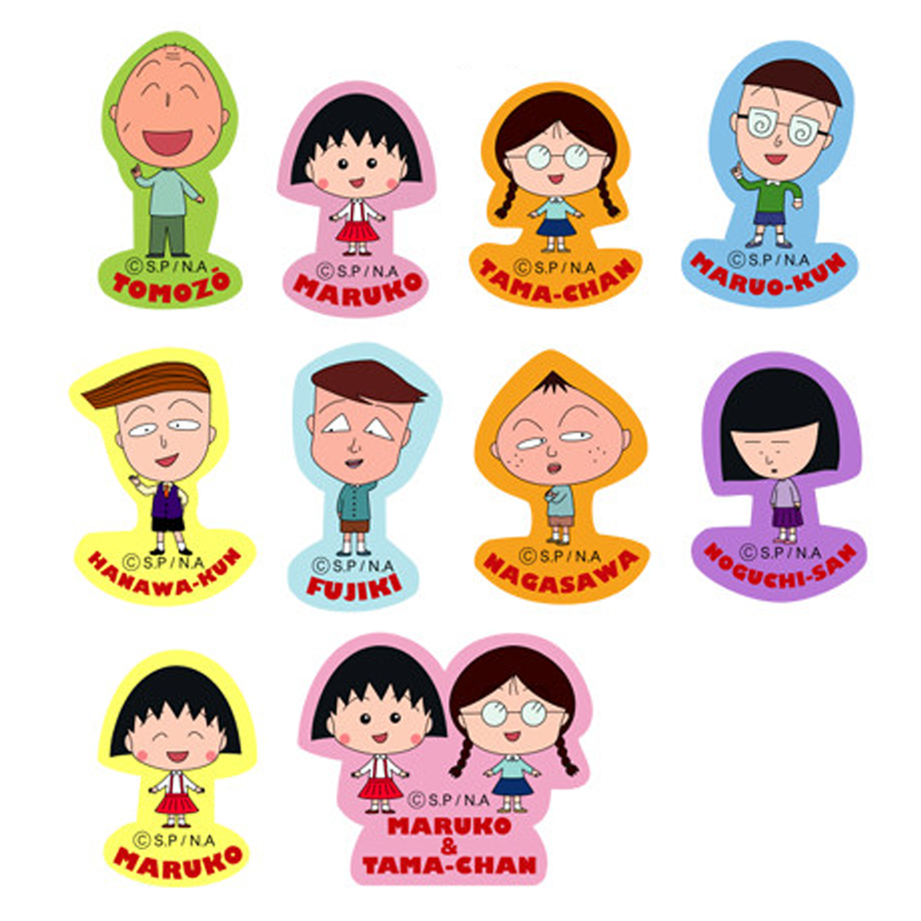 Chibi Maruko-Chan Lovely Little Friends Flake Sticker