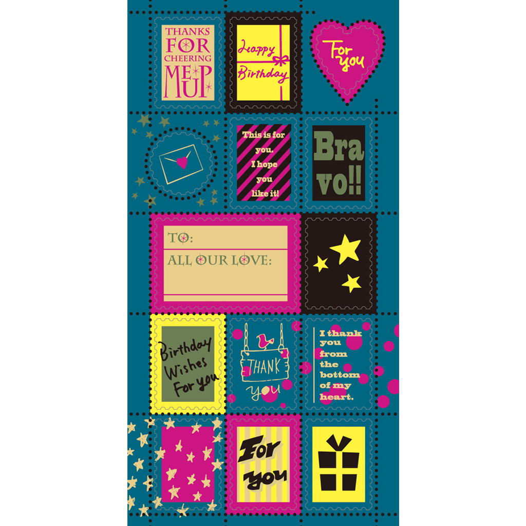 World Craft Stamp Seal Sticker Message Star