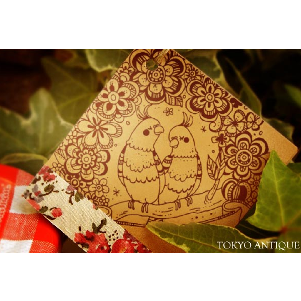 Tokyo Antique Rubber Stamp - Lovebirds